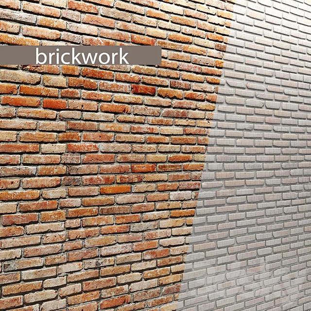 Brick wall. Masonry. brick. loft. aged. set. collection. decorative. panel. wall 3DModel Brick wall. Masonry. brick. loft. aged. set. collection. decorative. panel. wall 3DModel