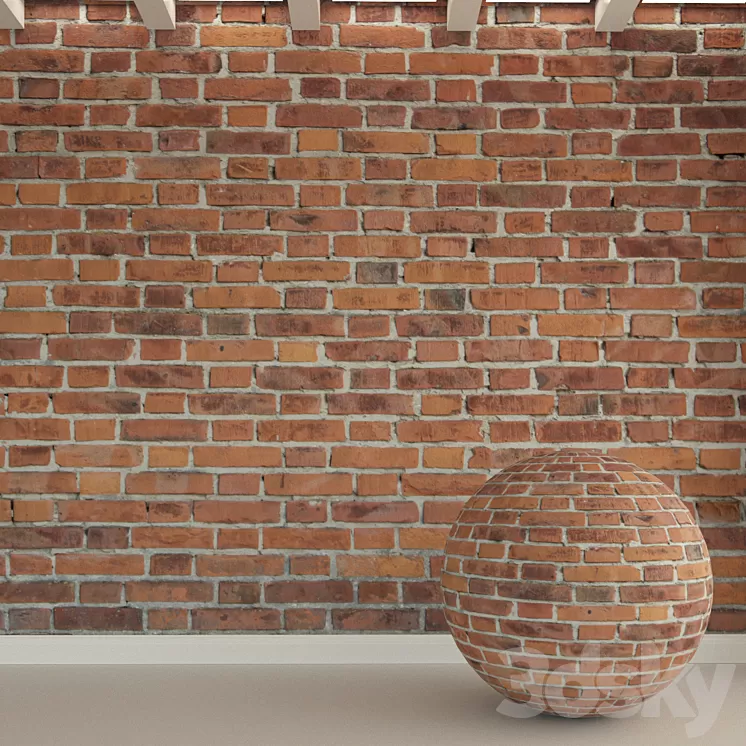 Brick wall. Old brick. 162 3D Model Brick wall. Old brick. 162 3D Model