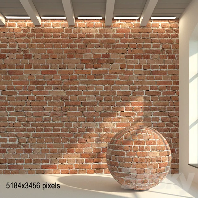 Brick wall. Old brick. 46 3D Model