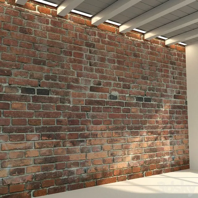 Brick wall. Old brick. 48 3D Model