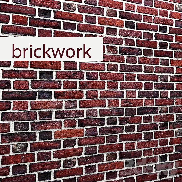 Brickworkbrickwork stonework brick loft aged set collection decorative panel walls 3D Model
