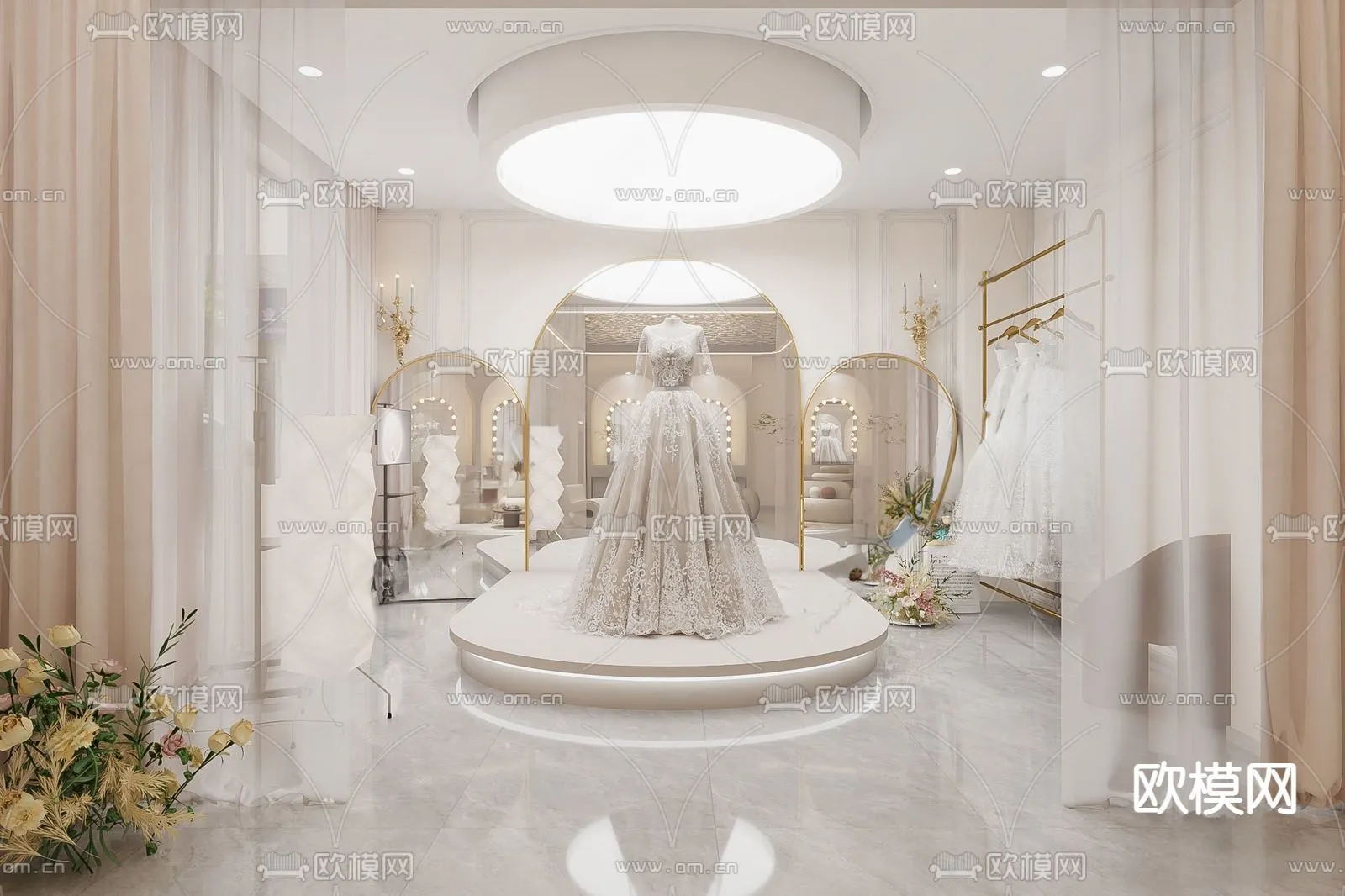 Bridal Shop – Wedding Store – Interior Desgin 3D Scene – 064