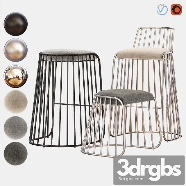 Brides Veil Bar Chair Counter Stool 3D Model Download Brides Veil Bar Chair Counter Stool 3D Model Download