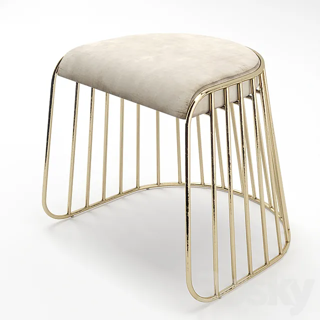 Bride’s Veil Low Stool 3D Model