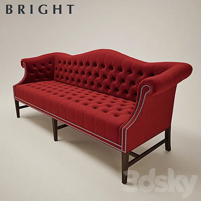Bright Chair Camelback Sofa 3D Model