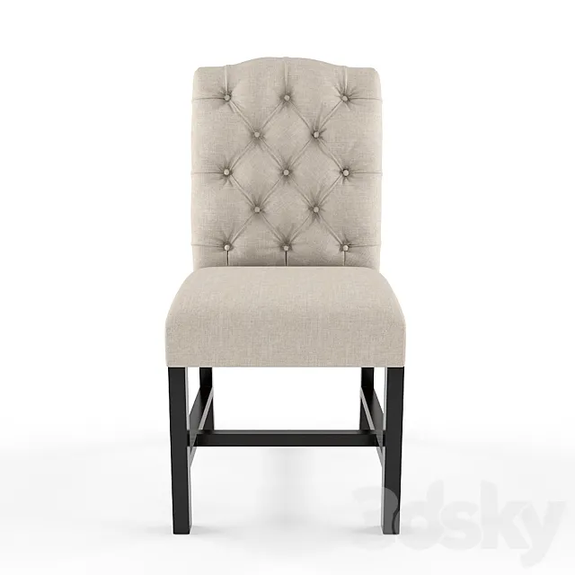 Bright Home Cesar Tufted Beige Linen Dining Chair 3D Model Bright Home Cesar Tufted Beige Linen Dining Chair 3D Model