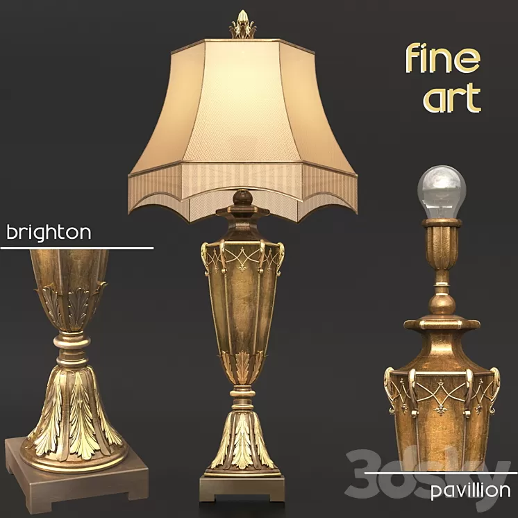 Brighton pavillion lamp from Fine Art 3D Model Brighton pavillion lamp from Fine Art 3D Model