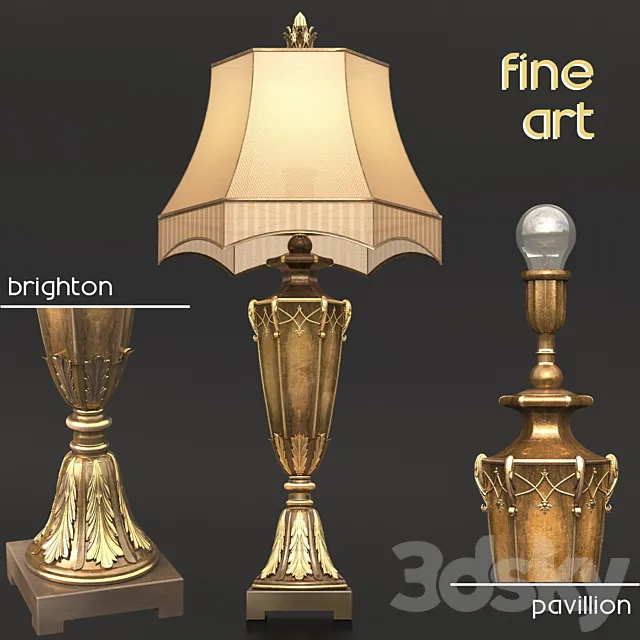 Brighton pavillion lamp from Fine Art 3DModel