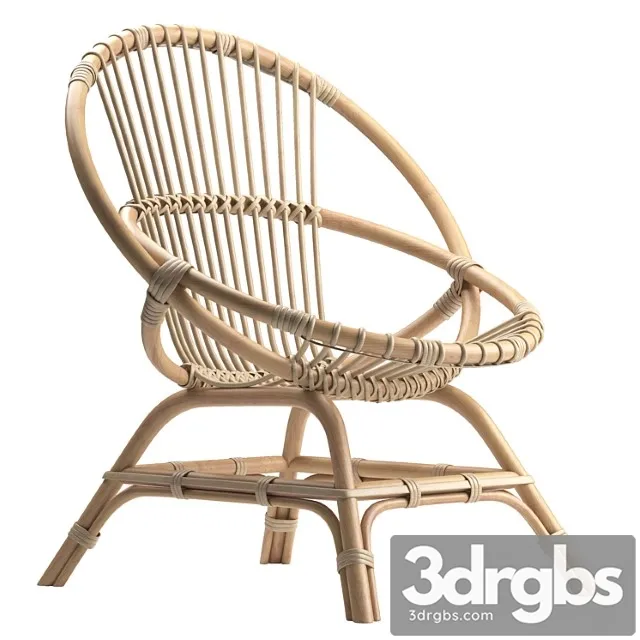Brigitte Rattan Armchair 1 3D Model Download Brigitte Rattan Armchair 1 3D Model Download