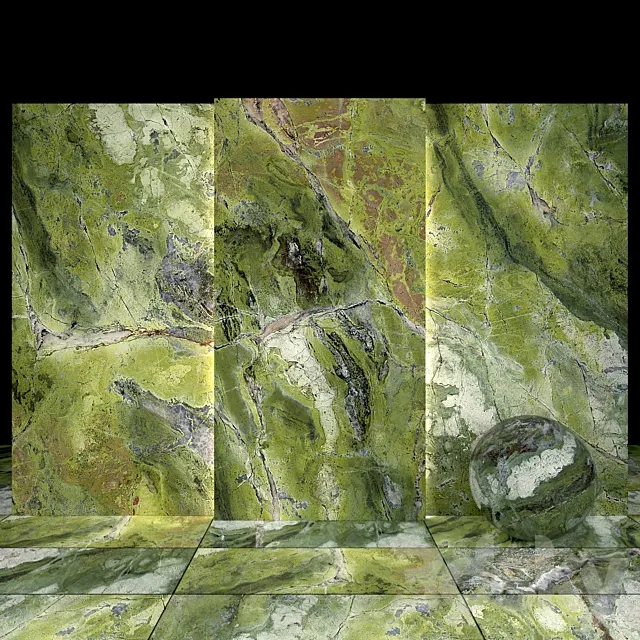 Brilliant Green Marble 02 3DModel