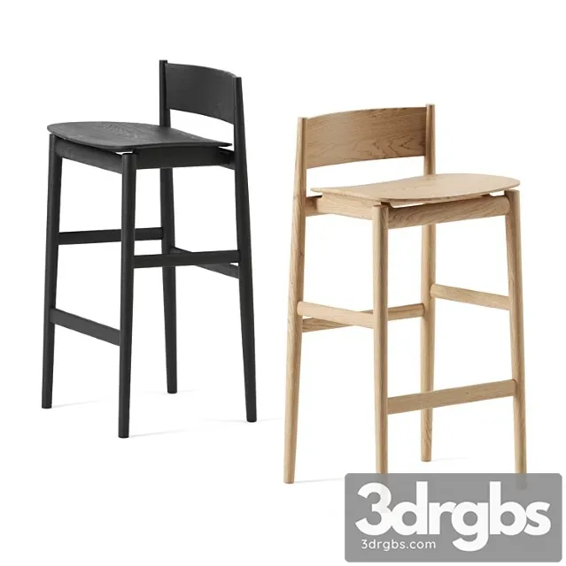 Brina Barstool By Porro 3D Model Download