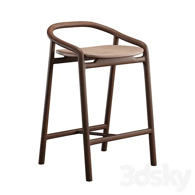 Brioni bar stool by woak 3D Model