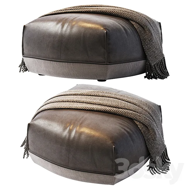 Brioni Medium Pouf 3D Model Brioni Medium Pouf 3D Model