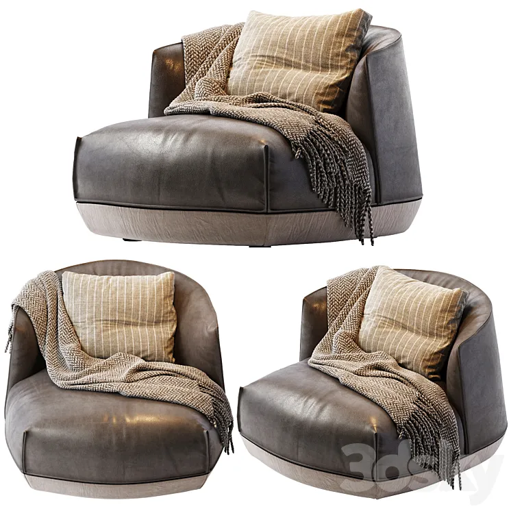 Brioni outdoor armchair 3D Model Free Download