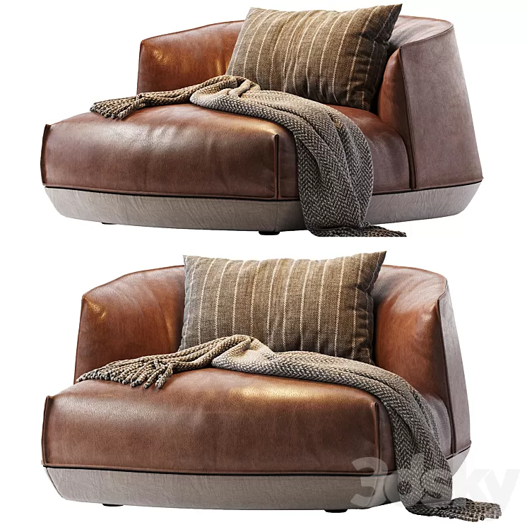 Brioni outdoor armchair 3D Model Free Download