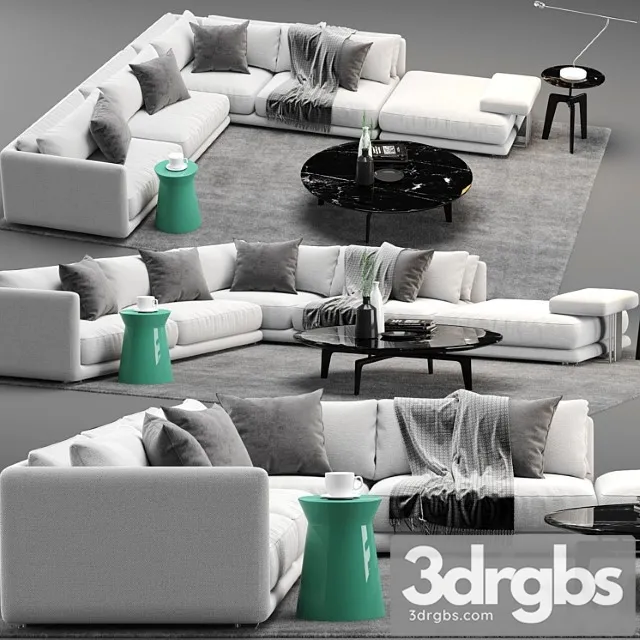 Bristol sofa poliform 2 3D Model Download Bristol sofa poliform 2 3D Model Download