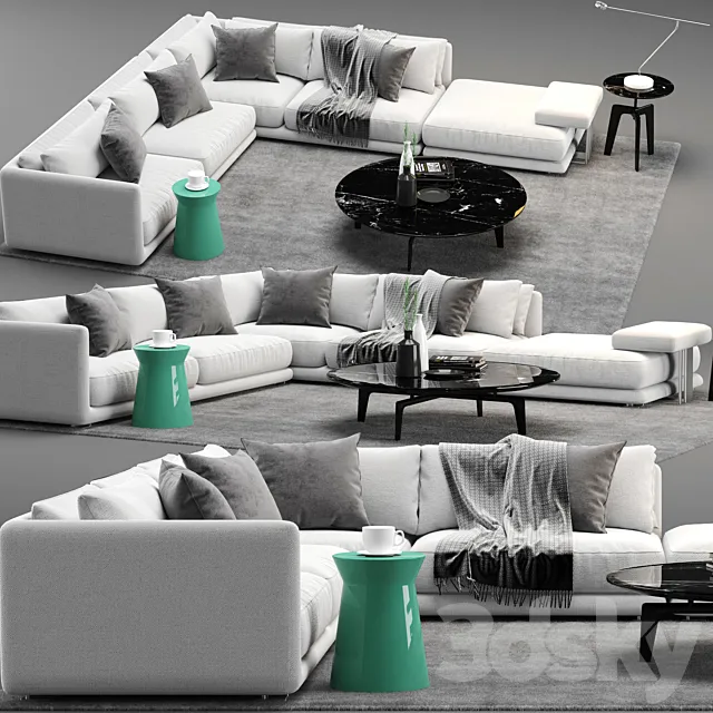 Bristol Sofa Poliform 3D Model Bristol Sofa Poliform 3D Model