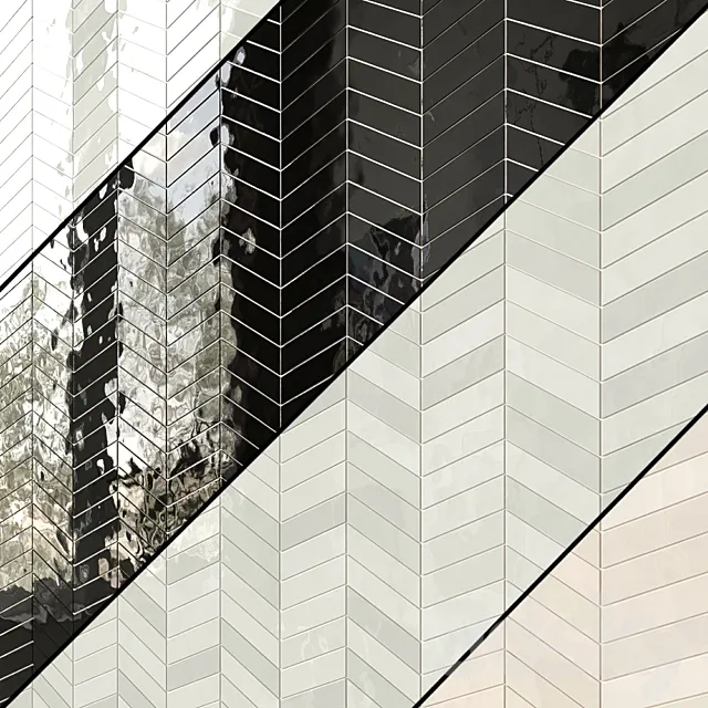 British Ceramic Tile Chevron 4 types 3D Model