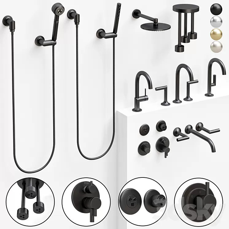 brizo_bathroom_odin_faucet_set 3D Model