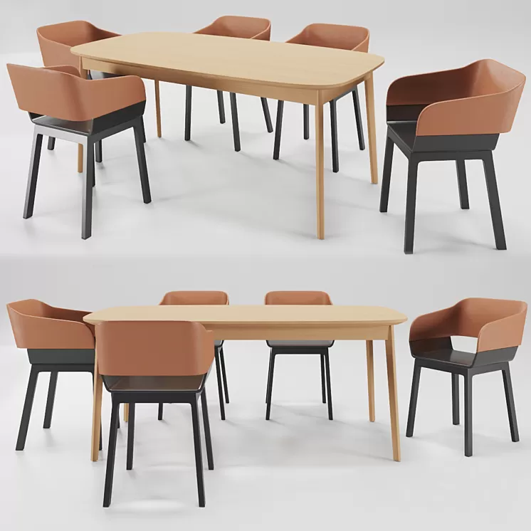 BRL Table and chair 3D Model BRL Table and chair 3D Model