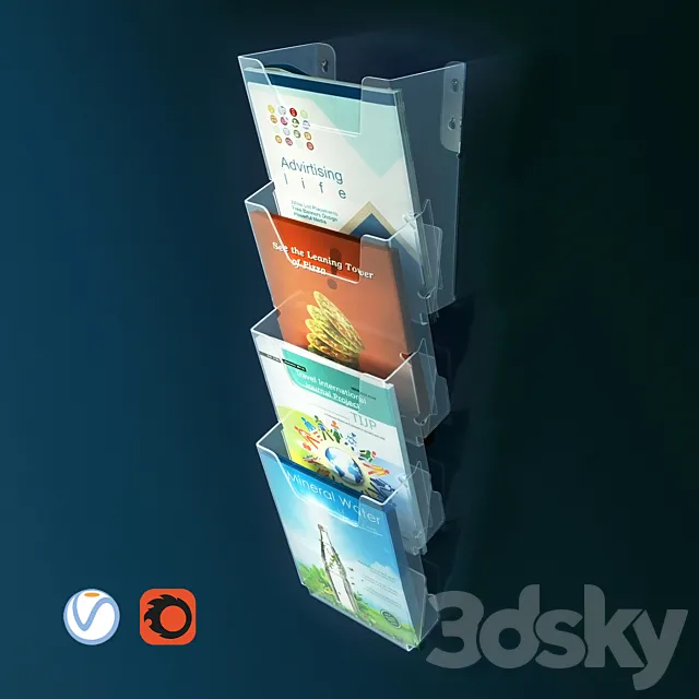 Brochure wall 3DModel
