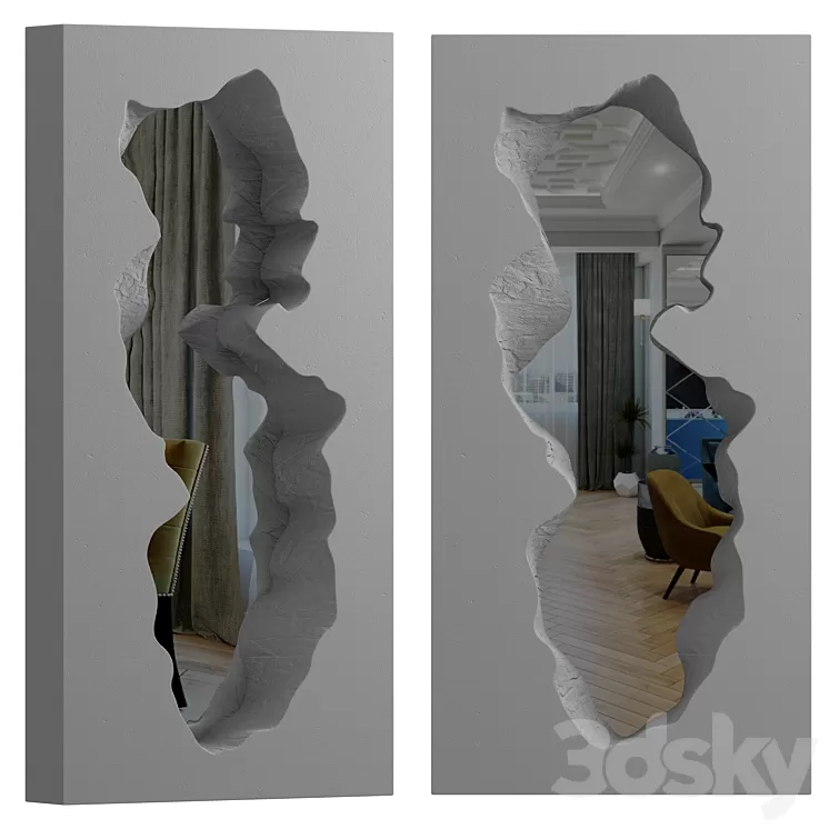 Broken mirror 3D Model Broken mirror 3D Model