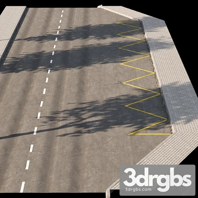 Broken Road Set 3 3D Model Download Broken Road Set 3 3D Model Download