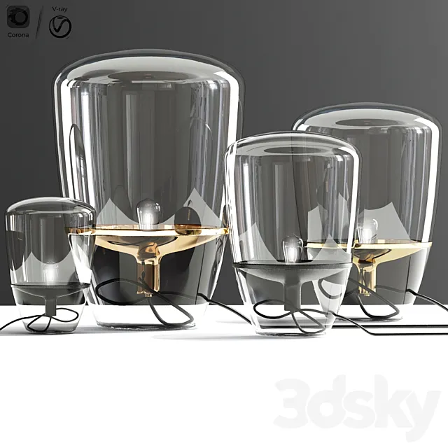 Brokis Balloons Floor Table Lamp 3DModel Brokis Balloons Floor Table Lamp 3DModel