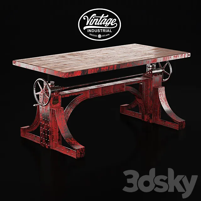 Bronx Crank Table 3D Model Bronx Crank Table 3D Model