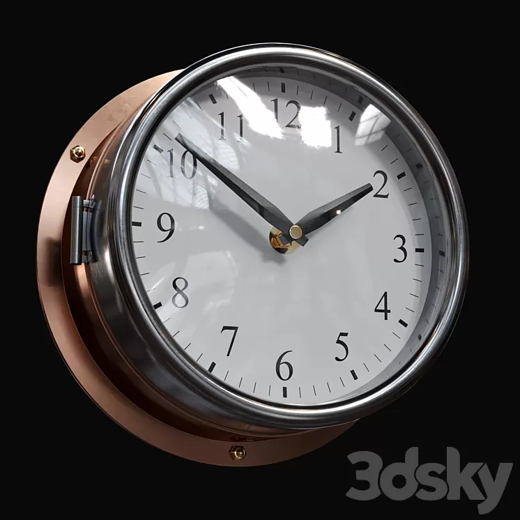Bronze Clock 3D Model
