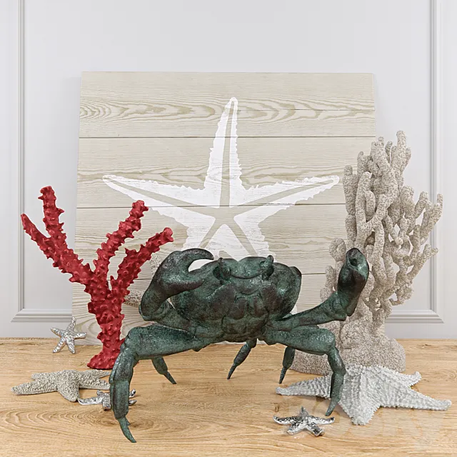 Bronze Crab Sculpture and decor 3D Model