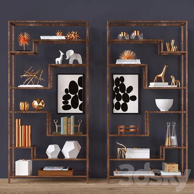 Bronze decorative set 3D Model Bronze decorative set 3D Model