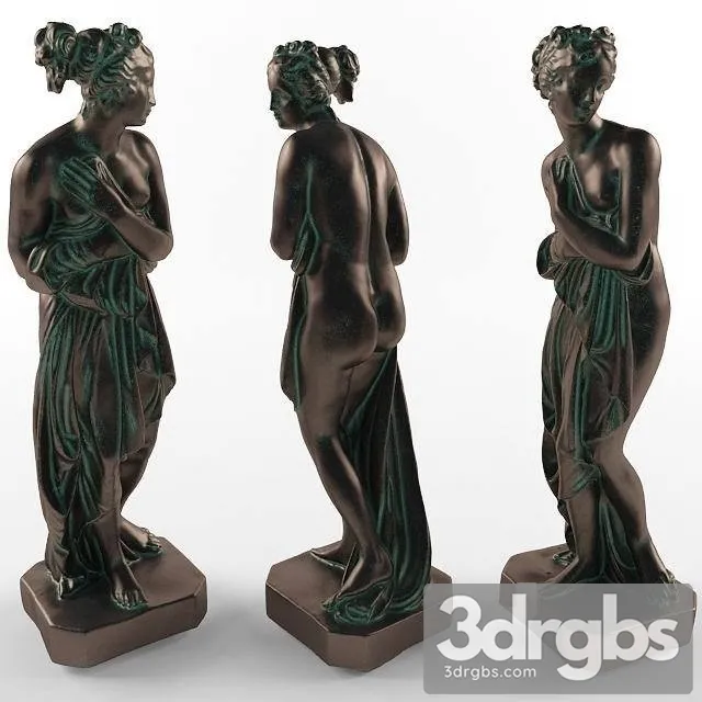 Bronze Statue Of A Woman 3D Model Download