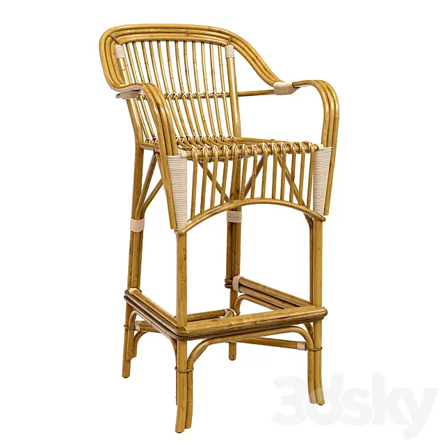 Brookhaven Barchair Lincoln brooks 3D Model Brookhaven Barchair Lincoln brooks 3D Model