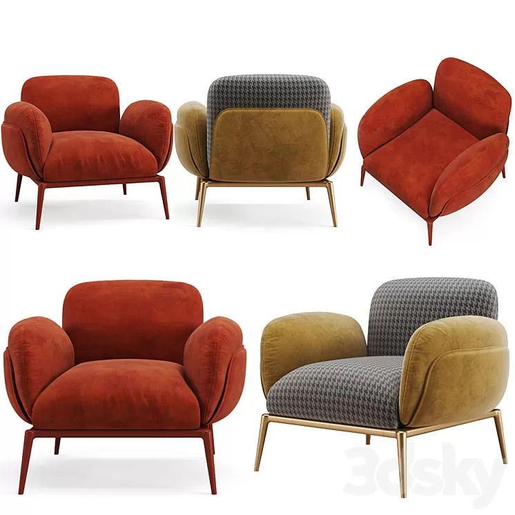 BROOKLYN Armchair 3D Model BROOKLYN Armchair 3D Model