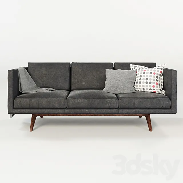 Brooklyn Leather Sofa 3DModel Brooklyn Leather Sofa 3DModel