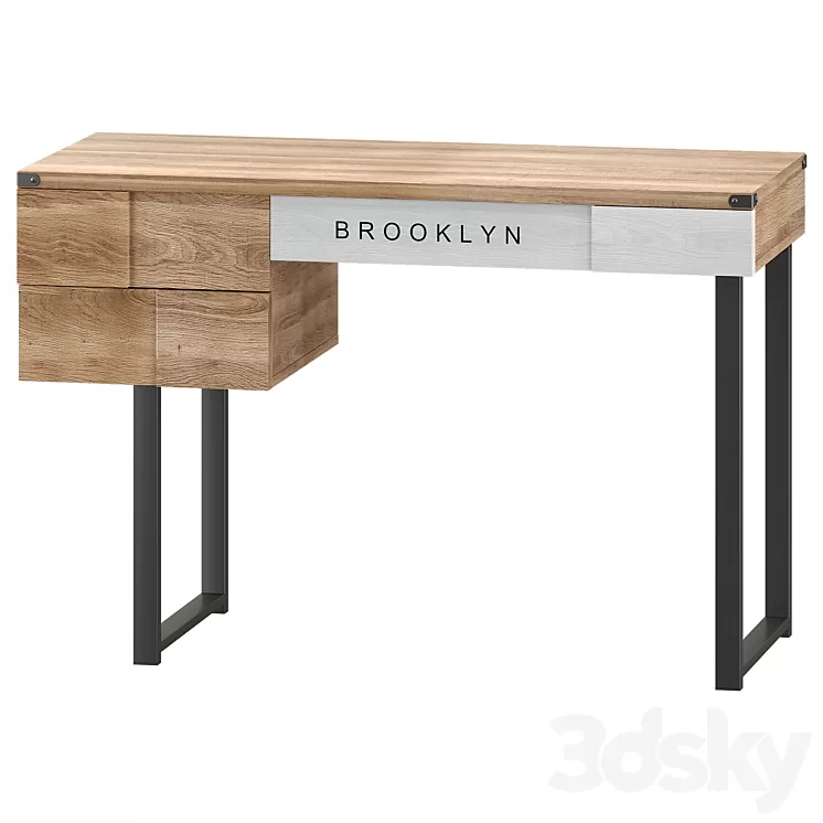 Brooklyn walnut writing desk 3D Model Brooklyn walnut writing desk 3D Model