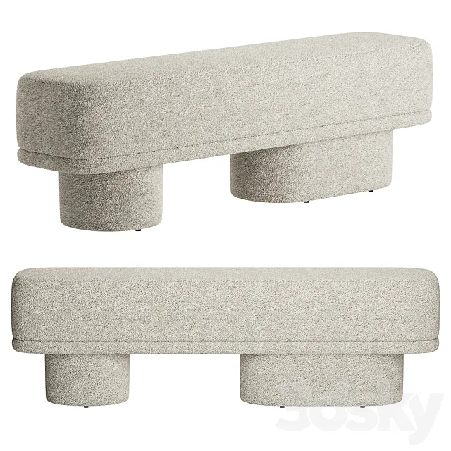 Brooks bench 3D Model Brooks bench 3D Model