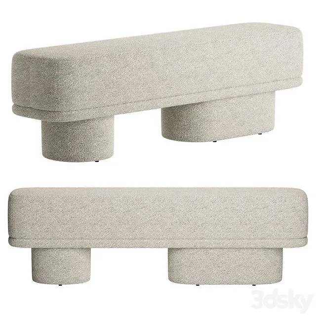 Brooks bench Lulu and Georgia 3D Model Brooks bench Lulu and Georgia 3D Model