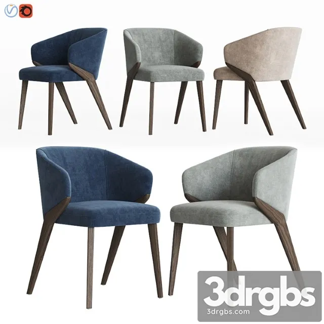 Bross nora dining chair 1530 armchair 2 3D Model Download