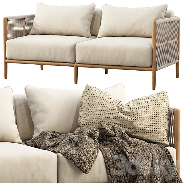 Brown Jordan Maldives Loveseat Sofa 3D Model