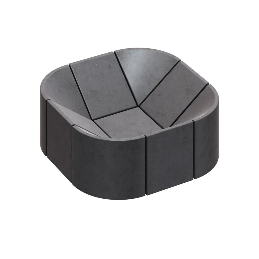 Brut Soft Square Bowl Sculpture by Origin Made