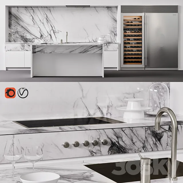 Brutal kitchen piet boon 3DModel Brutal kitchen piet boon 3DModel