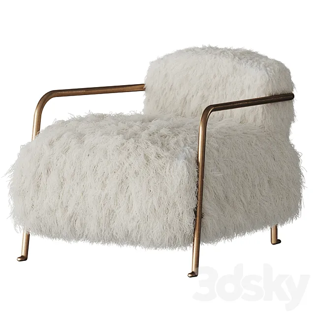 Bruxelles armchair by Baxter 3D Model