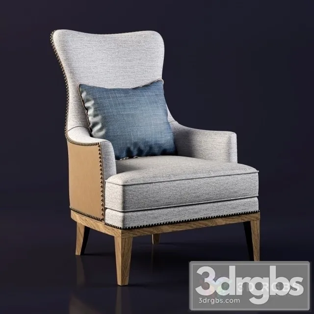 Bryn Wingback Chair Sam Moore Finish 3D Model Download Bryn Wingback Chair Sam Moore Finish 3D Model Download