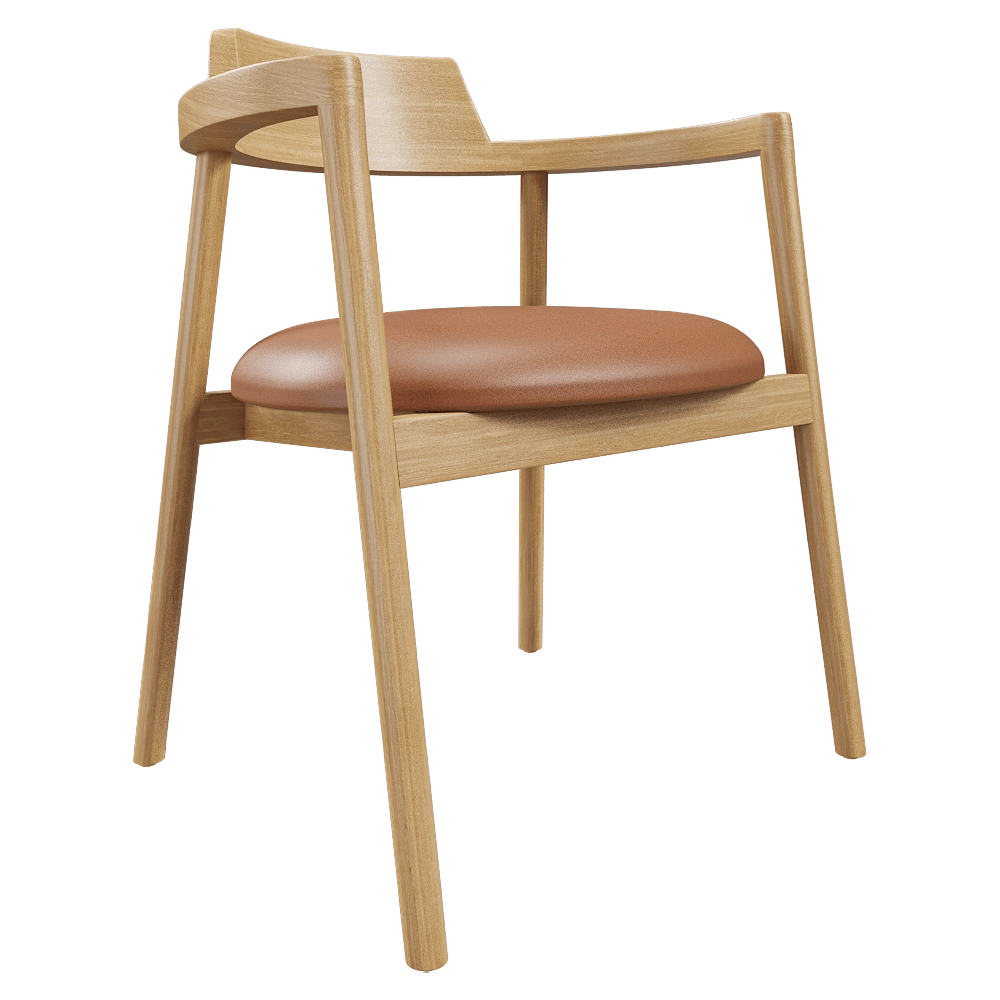 B&T Design – Dining chair Alek Wooden 3D Model