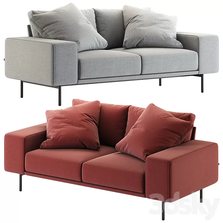 B&T design / Piu Double Sofa 3D Model B&T design / Piu Double Sofa 3D Model