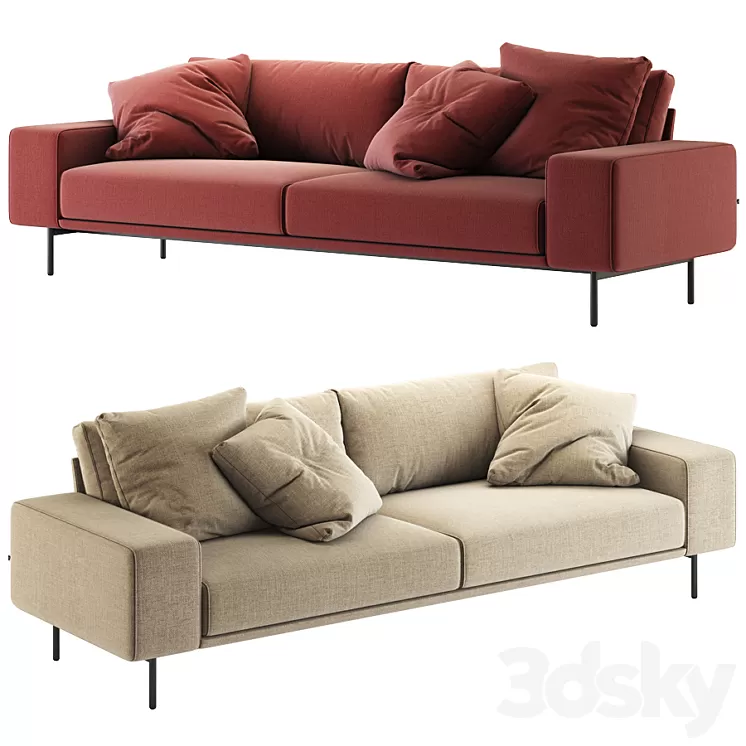 B&T design / Piu Triple Sofa 3D Model B&T design / Piu Triple Sofa 3D Model
