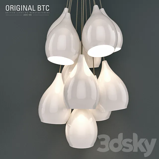 BTC Original Drop One Grouping Of Eleven Pendant Light 3DModel BTC Original Drop One Grouping Of Eleven Pendant Light 3DModel