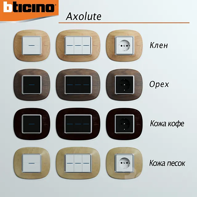 Bticino AXOLUTE 3D Model Bticino AXOLUTE 3D Model